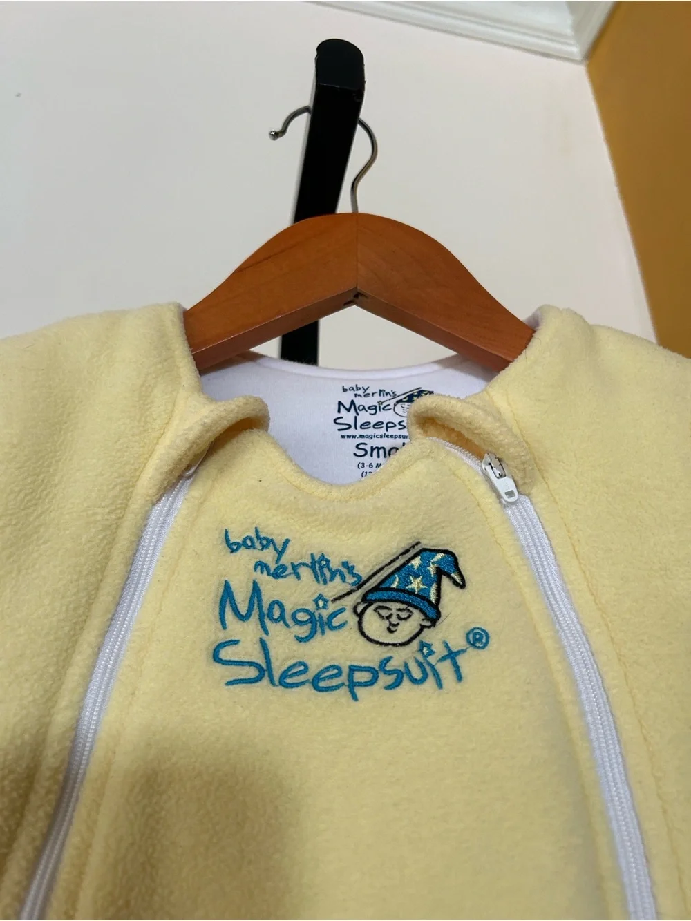 Baby Merlin's Magic Sleepsuit Padded Swaddle Transition Yellow Small 3-6 Months